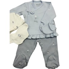 Bibaby Organik Hastane Çıkışı 5li Love Our Earth Ekru - Lila