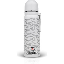 Timon Beşiktaş Çelik Termos Bardaklı Beyaz Kapak 650 ml