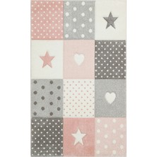 Eko Kids Kds 05 Grey Pink Hav Toz Vermez Çocuk Halısı