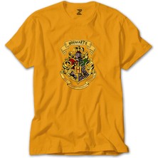 Harry P. Hogwarts Logo Sarı Tişört
