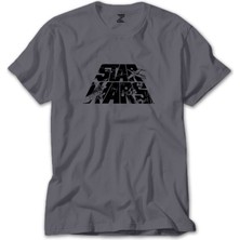 Star Wars Logo 3 Gri Tişört