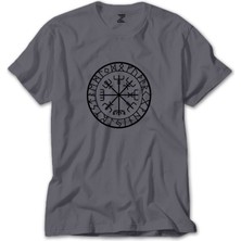Vikings Vegvisir Gri Tişört