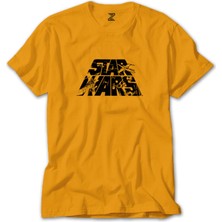 Star Wars Logo 3 Sarı Tişört