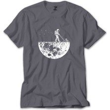 Z zepplin Moon Life Gri Tişört