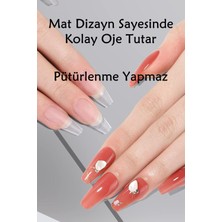 Easy Beauty 100 Adet LARGE Beden KÜT Takma Tırnak ORTA Uzunlukta Tabut Şekil Yapıştırıcı Hediyeli