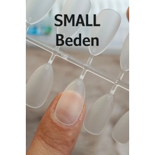 Easy Beauty 100 Adet SMALL beden BADEM KISA Takma Tırnak Seti Özel Kutuda ve Yapıştırıcı Hediyeli
