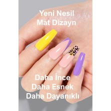 Easy Beauty 500 Adet Yeni Nesil Jel Destekli Küt Şekil Orta Uzun Takma Tırnak Seti. 10 Farklı Beden