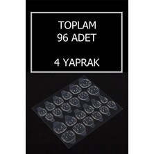 Easy Beauty 96 Adet Çift Taraflı Yapıştırıcı Bant Takma Tırnak Yapıştırıcı Cilde Zarar Vermez Jel Sticker