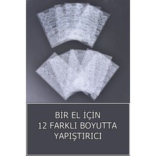 Easy Beauty 96 Adet Çift Taraflı Yapıştırıcı Bant Takma Tırnak Yapıştırıcı Cilde Zarar Vermez Jel Sticker