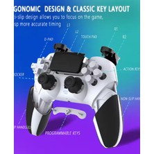 Vothoon P4 Plus Bluetooth Titreşimli Ps4/ps5 Uyumlu Pc Telefon Joystick Kablosuz Oyun Kolu Siyah