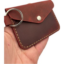 Minimalim Leather Craft Deri El Yapımı Kartlık & Anahtarlık