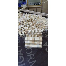 Bursa Site Mobilya 1×1×1 cm Masif Ahşap Küp Bloklar 100 Adet
