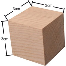Bursa Site Mobilya 3 x 3 x 3 cm 32 Adet Mdf Küp Bloklar