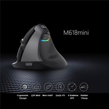 World Of The World Delux M618 Mini Bluetooth 4.0+ 2.4g Ergonomik Şarjlı Sessiz Rgb Mouse