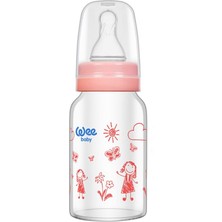 Wee Baby Isıya Dayanıklı Cam Biberon 120ML (KOD:770) - Pembe