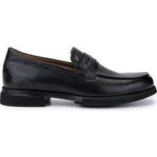Tamer Tanca Erkek  Deri Siyah Loafer Ayakkabı 537 3515 Erk Ayk SK24-25 Sıyah Bfl/gyk