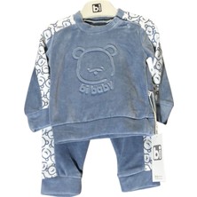 Bibaby Organik  Erkek Çoçuğu 12-18 Aylık Kadife Sweat Life 2'li  Takım