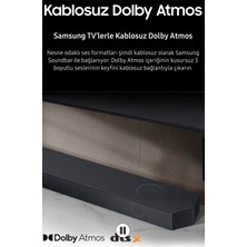 Samsung Soundbar Ev Sinema Sistemi Dolby Atmos 320W, 3.1.2 Kanal, Bluetooth, HDMI, Wifi Bağlantılı Premium 3 Boyutlu Berrak ve Süsleyici Ses