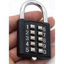 Alright 2 Adet 10 Şifreli Tuşlu Güvenlikli Asma Kilit Dolap Valiz Çanta Güvenliği XLK413 (Padlock)