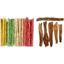 100'LÜ Munchy Ödül Çubuğu +Kurutulmuş Dana Ense Sinir Çiğneme ve Köpek Ödülü 50 gr