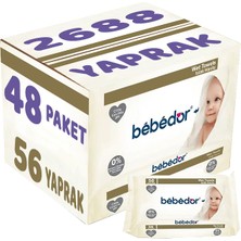 Bebedor Islak Havlu Mendil Klasik 56 Yaprak 48 Li Set (2688 Yaprak)