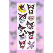 Kuromi Sticker Simli Parıltılı Çıkartma Etiket