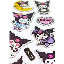 Kuromi Sticker Simli Parıltılı Çıkartma Etiket