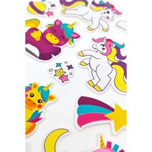 Unicorn Sticker Kabartmalı Çıkartma Etiket Sticker