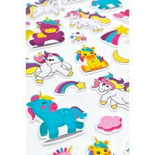 Unicorn Sticker Kabartmalı Çıkartma Etiket Sticker