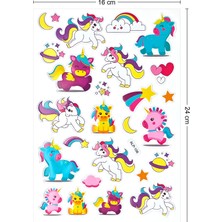 Unicorn Sticker Kabartmalı Çıkartma Etiket Sticker