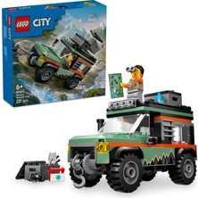 LEGO® City 4x4 Arazi Dağ Arabası 60447 - 6 Yaş & Üzeri Çocuklar için Yaratıcı Oyuncak Yapım Seti (221 Parça)