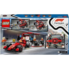 LEGO® City Ferrari Arabalı F1® Pit Stop ve Pit Ekibi 60443 - 6 Yaş ve Üzeri Çocuklar için Yarış Arabası İçeren Yaratıcı Oyuncak Yapım Seti (322 Parça)