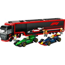 LEGO® City RB20 ve AMR24 F1® Arabalı F1® Kamyonu 60445 - 8 Yaş ve Üzeri Çocuklar için Yarış Arabası İçeren Yaratıcı Oyuncak Yapım Seti (1086)