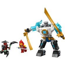 LEGO® NINJAGO® Zane’in Savaş Zırhı Mech’i 71827 - 6 Yaş ve Üzeri Çocuklar için 3 Minifigürlü Yaratıcı Oyuncak Yapım Seti (92 Parça)