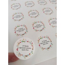 TM Tasarım Mağazası 24 Adet 4 cm Öğretmenler Gününüz Kutlu Olsun Baskılı Yuvarlak Etiket Sticker