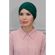 Hürrem Bone Zümrüt Pratik Hazır Geçmeli Tesettür Bone Sandy Kumaş Üç Çapraz 1803_37