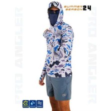 Fujin Pro Angler S24 Buff&hoodi Natural Blue Camo 3xl