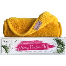 Saahana Tekrar Kullanılabilir Makyaj,Yüz,Cilt ve Maske Temizleyici Havlu/Mikrofiber Temizleme Mendili Hardal