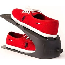 24 Adet Ayakkabı Rampası Ayakkabı Düzenleyici Organizer Siyah