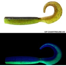 Daiwa Bait Junkie 10CM Grub (5 Adet) Gp Chartreuse Uv-Standart