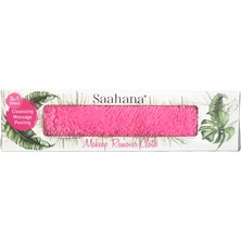 Saahana Tekrar Kullanılabilir Makyaj,Yüz,Cilt ve Maske Temizleyici Havlu/Mikrofiber Temizleme Mendili Pembe
