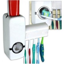 Otomatik Diş Macunu Sıkacağı ve 5\'li Diş Fırçalık Askısı Set