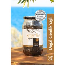 Kozoliv Doğal Gemlik Çeşidi Yağlı Siyah Zeytin 650 gr Cam Kavanoz