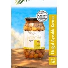 Doğal Ayvalık Çeşidi Kırma Yeşil Zeytin 640 gr Cam Kavanoz