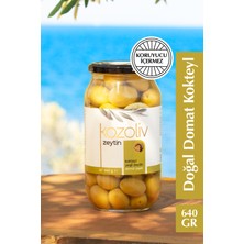 Domat Çeşidi Bütün Yeşil Zeytin (Kokteyl) 640 gr Cam Kavanoz