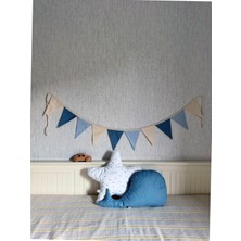 Pouza Kids Puantiyeli, Nokta Desenli, Pastel Renkli Üçgen Kumaş Flama Banner Duvar Aksesuarı