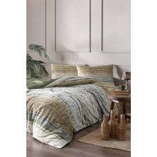 Özdilek Roheline Çift Kişilik Soft Life Saten Nevresim Takımı-Yeşil