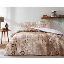 Özdilek Castanho Çift Kişilik Soft Life Saten Nevresim Takımı-Kahve