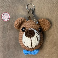 Uretti El Örgüsü Amigurumi Ayıcık Anahtarlık / Çanta Süsü - 10 x 11 cm