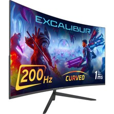 Casper Excalibur M.E27FHD-G 27" 200HZ 1MS 300NIT (HDMI+Display Port) Curved Freesync + G-Sync FHD LED Monitör